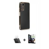 MARSİLYAN™- Redmi Note 11 Kılıf Yankı Serisi - Şeffaf Temperli Cam Ekran Koruyucu + Kamera Lens Koruma Cam - SF