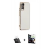 MARSİLYAN™- Redmi Note 11 Kılıf Yankı Serisi - Şeffaf Temperli Cam Ekran Koruyucu + Kamera Lens Koruma Cam - SF