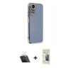 MARSİLYAN™- Redmi Note 11 Kılıf Yankı Serisi - Siyah 6D Mat Seramik Hayalet Nano Ekran Koruyucu + Kamera Lens Koruma Cam - SF