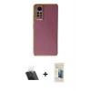 MARSİLYAN™- Redmi Note 11 Kılıf Yankı Serisi - Siyah 6D Mat Seramik Hayalet Nano Ekran Koruyucu + Kamera Lens Koruma Cam - SF