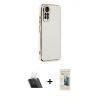 MARSİLYAN™- Redmi Note 11 Kılıf Yankı Serisi - Siyah 6D Mat Seramik Hayalet Nano Ekran Koruyucu + Kamera Lens Koruma Cam - SF