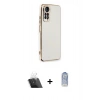 MARSİLYAN™- Redmi Note 11 Kılıf Yankı Serisi - Siyah Joko Magic 5D Cam + Şeffaf Kamera Lens Koruma Cam