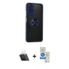 MARSİLYAN™- Redmi Note 11 Kılıf Yörünge Çizgi - Şeffaf Royal Nano Ekran Koruyucu + Kamera Lens Koruma Cam - SF