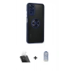 MARSİLYAN™- Redmi Note 11 Kılıf Yörünge Çizgi - Siyah Joko Magic 5D Cam + Kamera Lens Koruma Cam - SF