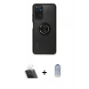 MARSİLYAN™- Redmi Note 11 Kılıf Yörünge Çizgi - Siyah Joko Magic 5D Cam + Kamera Lens Koruma Cam - SF