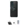 MARSİLYAN™- Redmi Note 11 Kılıf Yörünge Çizgi - Siyah Joko Magic 5D Cam + Kamera Lens Koruma Cam - SF