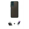 MARSİLYAN™- Redmi Note 11 Pro Kılıf Ahenk Çizgi Serisi - Şeffaf Pasifik Cam Ekran Koruyucu + Kamera Lens Koruma Cam - SF