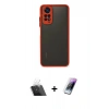 MARSİLYAN™- Redmi Note 11 Pro Kılıf Ahenk Çizgi Serisi - Şeffaf Pasifik Cam Ekran Koruyucu + Kamera Lens Koruma Cam - SF