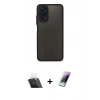 MARSİLYAN™- Redmi Note 11 Pro Kılıf Ahenk Çizgi Serisi - Şeffaf Pasifik Cam Ekran Koruyucu + Kamera Lens Koruma Cam - SF