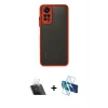 MARSİLYAN™- Redmi Note 11 Pro Kılıf Ahenk Çizgi Serisi - Siyah 3D Antistatik Cam Ekran Koruyucu + Kamera Lens Koruma Cam - SF