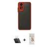 MARSİLYAN™- Redmi Note 11 Pro Kılıf Ahenk Çizgi Serisi - Siyah Mat Seramik Nano Ekran Koruyucu + Kamera Lens Koruma Cam - SF