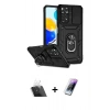 MARSİLYAN™- Redmi Note 11 Pro Kılıf Ahenk Klasik - Şeffaf Pasifik Cam Ekran Koruyucu + Şeffaf Kamera Lens Koruma Cam