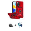 MARSİLYAN™- Redmi Note 11 Pro Kılıf Ahenk Klasik - Siyah 3D Antistatik Cam Ekran Koruyucu + Kamera Lens Koruma Cam - SF