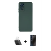 MARSİLYAN™- Redmi Note 11 Pro Kılıf Ahenk Serisi - Siyah 3D Antistatik Hayalet Cam Ekran Koruyucu + Kamera Lens Koruma Cam - SF