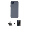 MARSİLYAN™- Redmi Note 11 Pro Kılıf Ahenk Serisi - Siyah 3D Antistatik Hayalet Cam Ekran Koruyucu + Kamera Lens Koruma Cam - SF