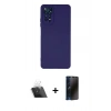 MARSİLYAN™- Redmi Note 11 Pro Kılıf Ahenk Serisi - Siyah 3D Antistatik Hayalet Cam Ekran Koruyucu + Kamera Lens Koruma Cam - SF