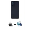 MARSİLYAN™- Redmi Note 11 Pro Kılıf Ahenk Serisi - Siyah 3D Antistatik Seramik Nano Ekran Koruyucu + Kamera Lens Koruma Cam - SF
