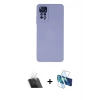 MARSİLYAN™- Redmi Note 11 Pro Kılıf Ahenk Serisi - Siyah 3D Antistatik Seramik Nano Ekran Koruyucu + Kamera Lens Koruma Cam - SF