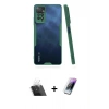 MARSİLYAN™- Redmi Note 11 Pro Kılıf Atlas Asil Serisi - Şeffaf Pasifik Cam Ekran Koruyucu + Şeffaf Kamera Lens Koruma Cam