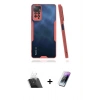 MARSİLYAN™- Redmi Note 11 Pro Kılıf Atlas Asil Serisi - Şeffaf Pasifik Cam Ekran Koruyucu + Şeffaf Kamera Lens Koruma Cam
