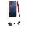 MARSİLYAN™- Redmi Note 11 Pro Kılıf Atlas Asil Serisi - Şeffaf Pasifik Cam Ekran Koruyucu + Şeffaf Kamera Lens Koruma Cam