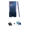 MARSİLYAN™- Redmi Note 11 Pro Kılıf Atlas Asil Serisi - Siyah 3D Antistatik Cam Ekran Koruyucu + Kamera Lens Koruma Cam - SF