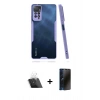 MARSİLYAN™- Redmi Note 11 Pro Kılıf Atlas Asil Serisi - Siyah 3D Antistatik Hayalet Cam Ekran Koruyucu + Kamera Lens Koruma Cam - SF