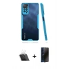 MARSİLYAN™- Redmi Note 11 Pro Kılıf Atlas Asil Serisi - Siyah 3D Antistatik Hayalet Cam Ekran Koruyucu + Kamera Lens Koruma Cam - SF