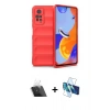 MARSİLYAN™- Redmi Note 11 Pro Kılıf Atlas Koleksiyonu - Siyah 3D Antistatik Cam Ekran Koruyucu + Kamera Lens Koruma Cam - SF
