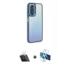 MARSİLYAN™- Redmi Note 11 Pro Kılıf Eksen Doku Prime - Siyah 3D Antistatik Seramik Nano Ekran Koruyucu + Kamera Lens Koruma Cam - SF