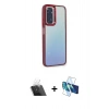 MARSİLYAN™- Redmi Note 11 Pro Kılıf Eksen Doku Prime - Siyah 3D Antistatik Seramik Nano Ekran Koruyucu + Kamera Lens Koruma Cam - SF