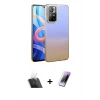 MARSİLYAN™- Redmi Note 11 Pro Kılıf Kıvılcım Minimal Özel Seri - Şeffaf Pasifik Cam Ekran Koruyucu + Kamera Lens Koruma Cam - SF