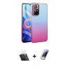 MARSİLYAN™- Redmi Note 11 Pro Kılıf Kıvılcım Minimal Özel Seri - Şeffaf Pasifik Cam Ekran Koruyucu + Kamera Lens Koruma Cam - SF