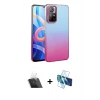 MARSİLYAN™- Redmi Note 11 Pro Kılıf Kıvılcım Minimal Özel Seri - Siyah 3D Antistatik Cam Ekran Koruyucu + Şeffaf Kamera Lens Koruma Cam