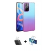 MARSİLYAN™- Redmi Note 11 Pro Kılıf Kıvılcım Minimal Özel Seri - Siyah 3D Antistatik Cam Ekran Koruyucu + Şeffaf Kamera Lens Koruma Cam