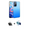 MARSİLYAN™- Redmi Note 11 Pro Kılıf Kıvılcım Minimal Özel Seri - Siyah 3D Antistatik Cam Ekran Koruyucu + Şeffaf Kamera Lens Koruma Cam