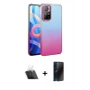 MARSİLYAN™- Redmi Note 11 Pro Kılıf Kıvılcım Minimal Özel Seri - Siyah 3D Antistatik Hayalet Cam Ekran Koruyucu + Kamera Lens Koruma Cam - SF