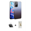 MARSİLYAN™- Redmi Note 11 Pro Kılıf Kıvılcım Minimal Özel Seri - Siyah Mat Seramik Nano Ekran Koruyucu + Kamera Lens Koruma Cam - SF