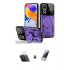 MARSİLYAN™- Redmi Note 11 Pro Kılıf Kıvılcım Modern Serisi - Şeffaf Pasifik Cam Ekran Koruyucu + Kamera Lens Koruma Cam - SF
