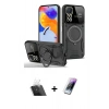 MARSİLYAN™- Redmi Note 11 Pro Kılıf Kıvılcım Modern Serisi - Şeffaf Pasifik Cam Ekran Koruyucu + Kamera Lens Koruma Cam - SF