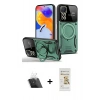 MARSİLYAN™- Redmi Note 11 Pro Kılıf Kıvılcım Modern Serisi - Siyah Mat Seramik Nano Ekran Koruyucu + Kamera Lens Koruma Cam - SF