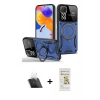 MARSİLYAN™- Redmi Note 11 Pro Kılıf Kıvılcım Modern Serisi - Siyah Mat Seramik Nano Ekran Koruyucu + Kamera Lens Koruma Cam - SF
