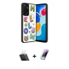 MARSİLYAN™- Redmi Note 11 Pro Kılıf Odak Klasik Serisi - Şeffaf Pasifik Cam Ekran Koruyucu + Kamera Lens Koruma Cam - SF