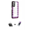 MARSİLYAN™- Redmi Note 11 Pro Kılıf Odak Klasik Serisi - Şeffaf Pasifik Cam Ekran Koruyucu + Kamera Lens Koruma Cam - SF