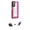 MARSİLYAN™- Redmi Note 11 Pro Kılıf Odak Klasik Serisi - Şeffaf Pasifik Cam Ekran Koruyucu + Kamera Lens Koruma Cam - SF