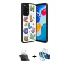 MARSİLYAN™- Redmi Note 11 Pro Kılıf Odak Klasik Serisi - Siyah 3D Antistatik Cam Ekran Koruyucu + Kamera Lens Koruma Cam - SF