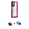MARSİLYAN™- Redmi Note 11 Pro Kılıf Odak Klasik Serisi - Siyah 3D Antistatik Cam Ekran Koruyucu + Kamera Lens Koruma Cam - SF
