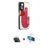 MARSİLYAN™- Redmi Note 11 Pro Kılıf Odak Klasik Serisi - Siyah 3D Antistatik Seramik Nano Ekran Koruyucu + Kamera Lens Koruma Cam - SF