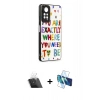 MARSİLYAN™- Redmi Note 11 Pro Kılıf Odak Klasik Serisi - Siyah 3D Antistatik Seramik Nano Ekran Koruyucu + Kamera Lens Koruma Cam - SF