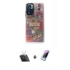MARSİLYAN™- Redmi Note 11 Pro Kılıf Siluet Çizgi Koleksiyonu - Şeffaf Pasifik Cam Ekran Koruyucu + Kamera Lens Koruma Cam - SF